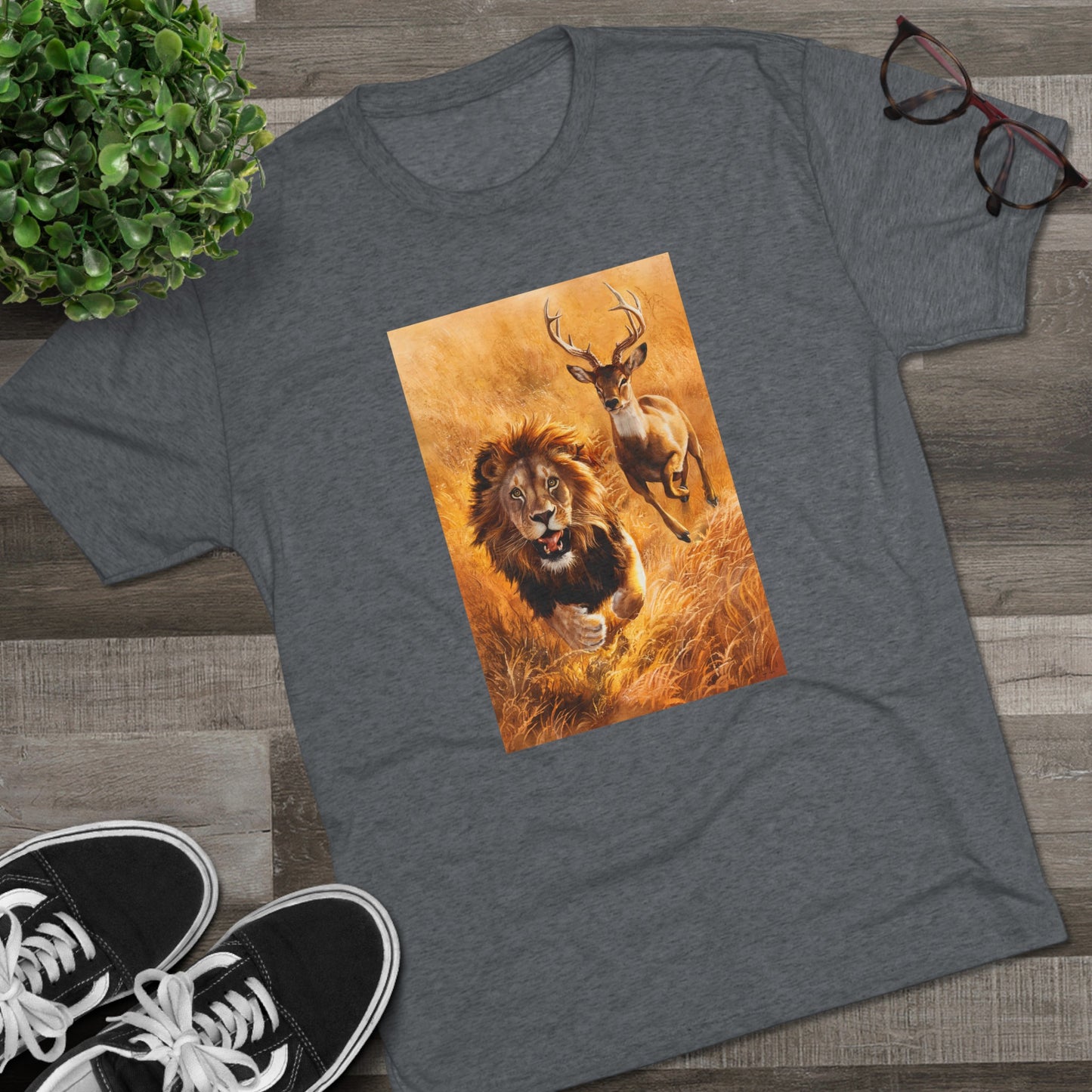 Fearless Pursuit - Lions Fear Me | Unisex Tri-Blend Crew Tee | No Fear | New | 2024 | Summer | Gift | Birthday Gift | Courage | Bold