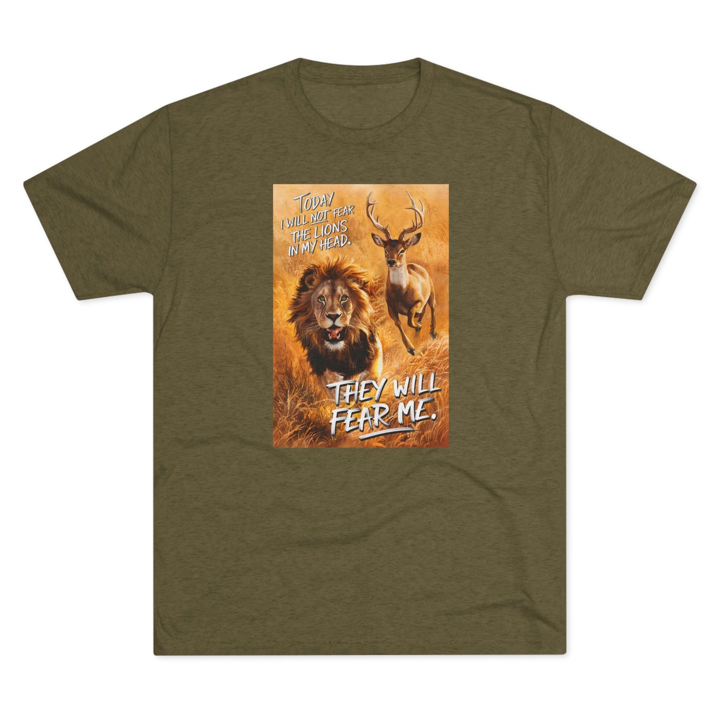 Fearless Pursuit Lions Fear Me | Unisex Tri-Blend Crew Tee | No Fear | New | 2024 | Summer | Gift | Birthday Gift | Courage | Bold