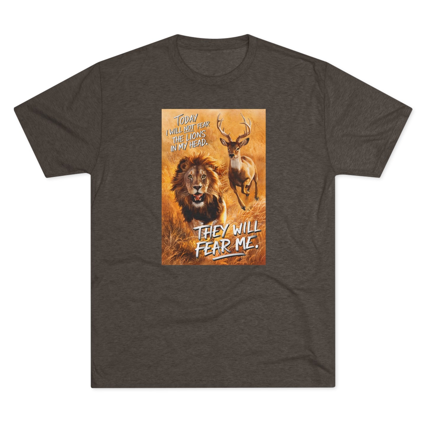 Fearless Pursuit Lions Fear Me | Unisex Tri-Blend Crew Tee | No Fear | New | 2024 | Summer | Gift | Birthday Gift | Courage | Bold