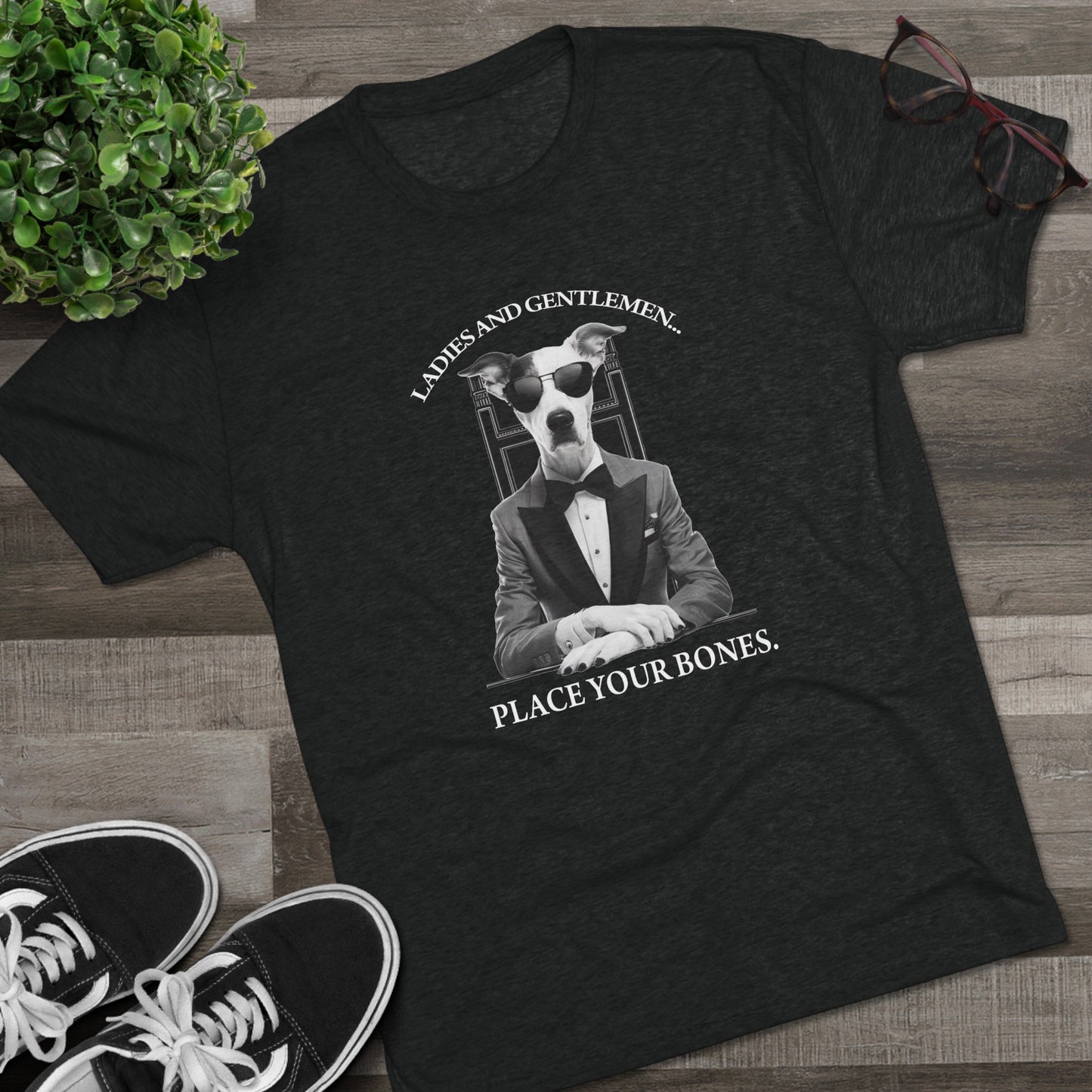 Cool Pup Casino Shirt | Unisex Tri-Blend Crew Tee | Dog Lover | Fun | New Design | 2024 | Summer | Gift | Birthday Gift | Pet Lover | Bones