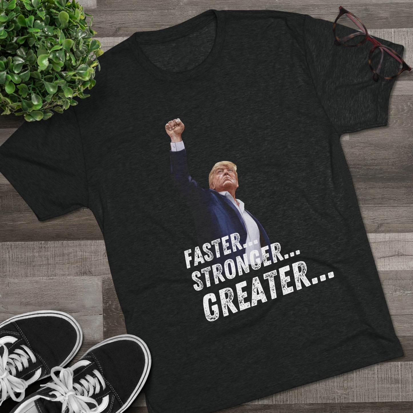 Bionic Donald Trump Shirt, Trump Shot Shirt, Trump Assassination Shirt, Trump 2024 T-Shirt, Unisex Tri-Blend Crew Tee, Six Million Dollar Man