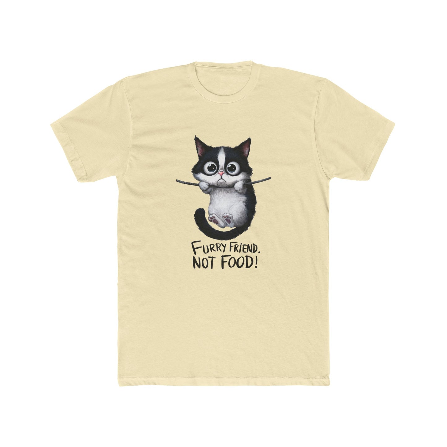 Felines Are Friends. Not Food. Cotton Crew Tee | Cat | Cats | Springfield | Ohio | 2024 | Pet | Furry | New Design