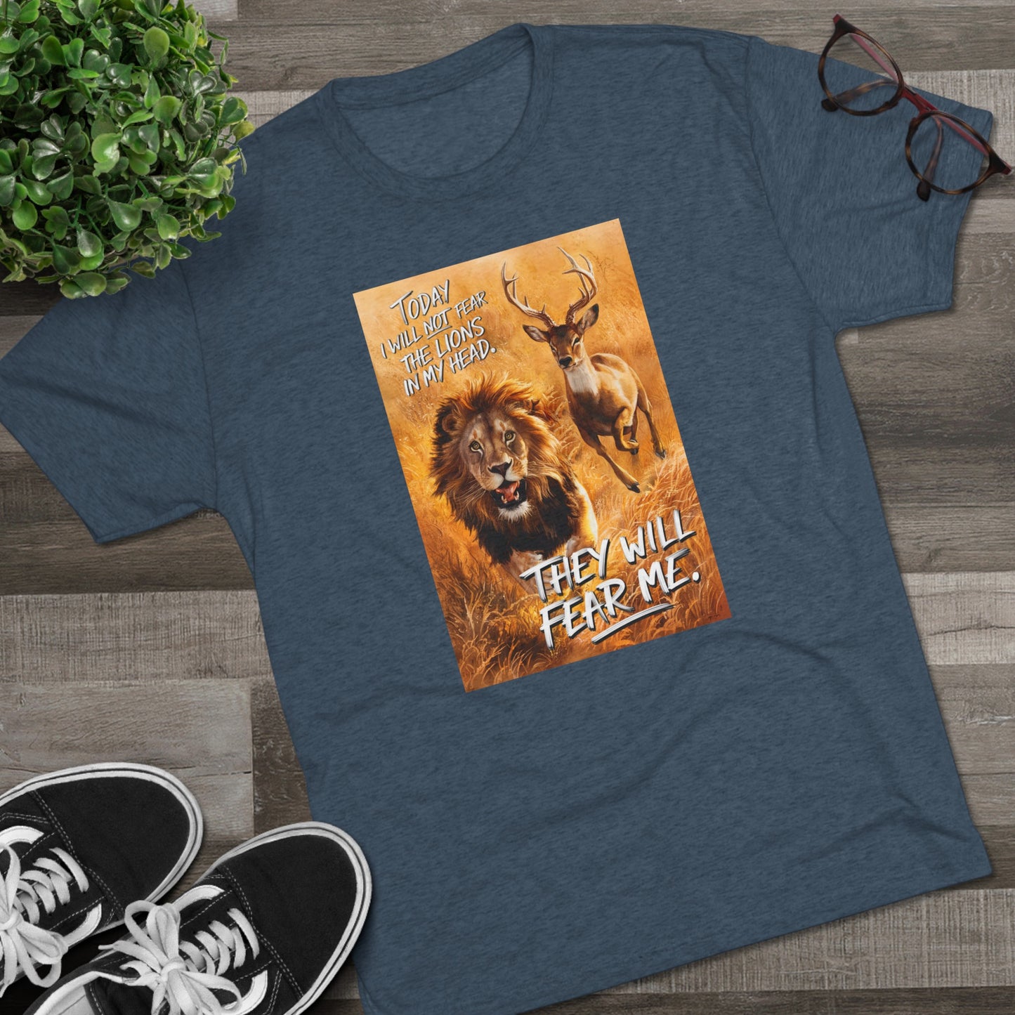 Fearless Pursuit Lions Fear Me | Unisex Tri-Blend Crew Tee | No Fear | New | 2024 | Summer | Gift | Birthday Gift | Courage | Bold