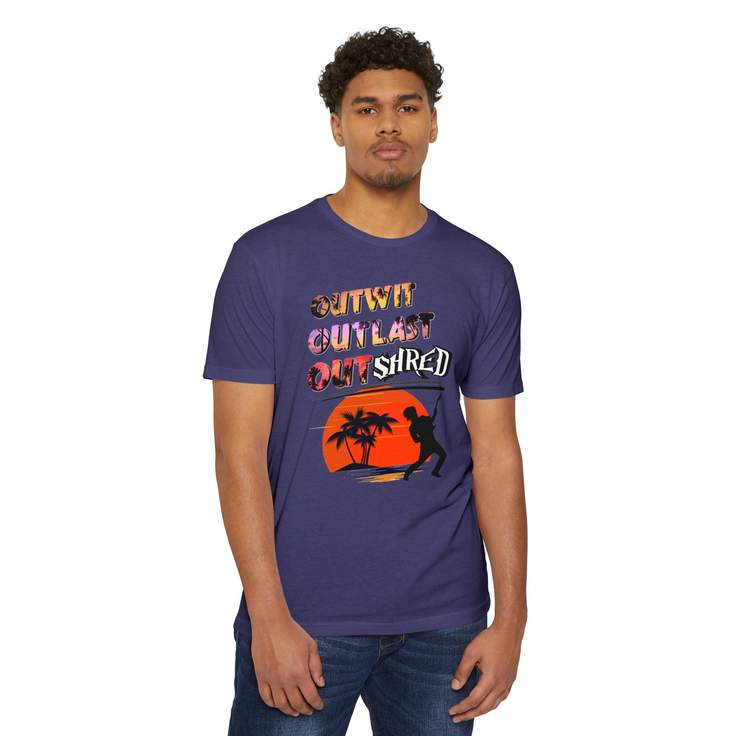 Survivor TV Outwit Outlast OutSHRED | Jersey Tee | Survivor TV | Rock and Roll | New Design | 2024 | TV | Guitar | Birthday Gift | Boy | Son