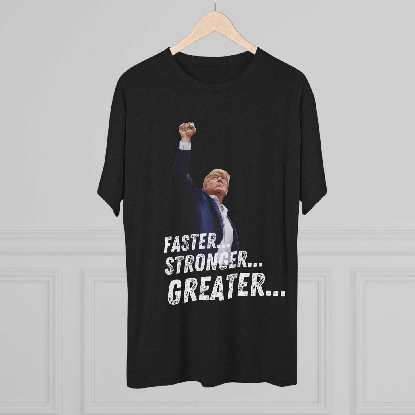 Bionic Donald Trump Shirt, Trump Shot Shirt, Trump Assassination Shirt, Trump 2024 T-Shirt, Unisex Tri-Blend Crew Tee, Six Million Dollar Man