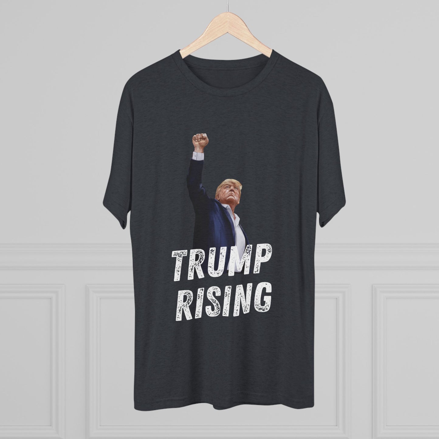 Donald Trump Shirt, Trump Shot Shirt, Trump Assassination Shirt, Trump 2024 T-Shirt, Unisex Tri-Blend Crew Tee, President Trump, Trump Rising