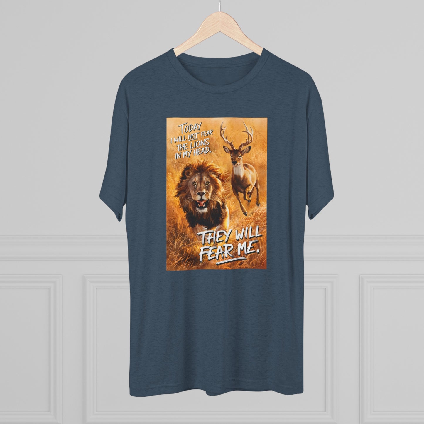 Fearless Pursuit Lions Fear Me | Unisex Tri-Blend Crew Tee | No Fear | New | 2024 | Summer | Gift | Birthday Gift | Courage | Bold