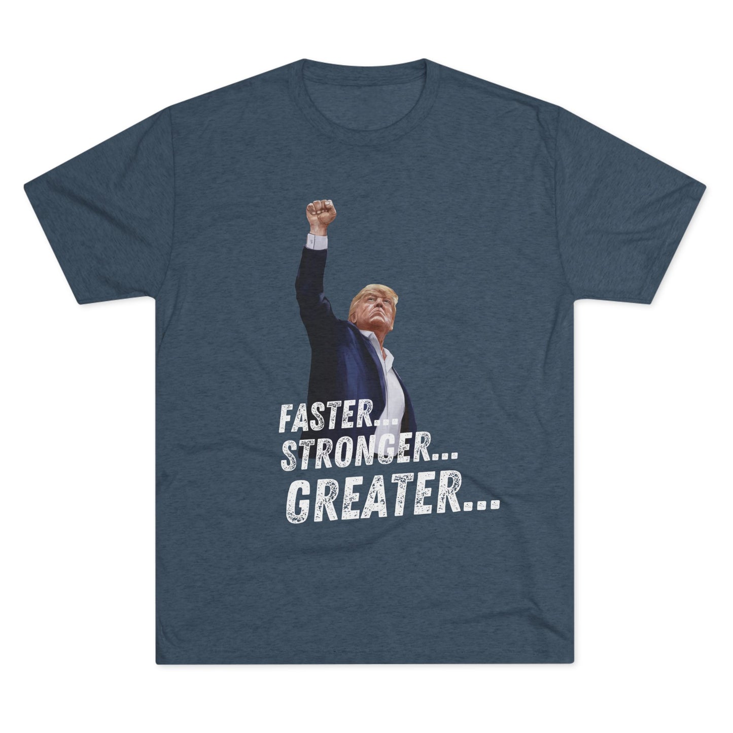 Bionic Donald Trump Shirt, Trump Shot Shirt, Trump Assassination Shirt, Trump 2024 T-Shirt, Unisex Tri-Blend Crew Tee, Six Million Dollar Man