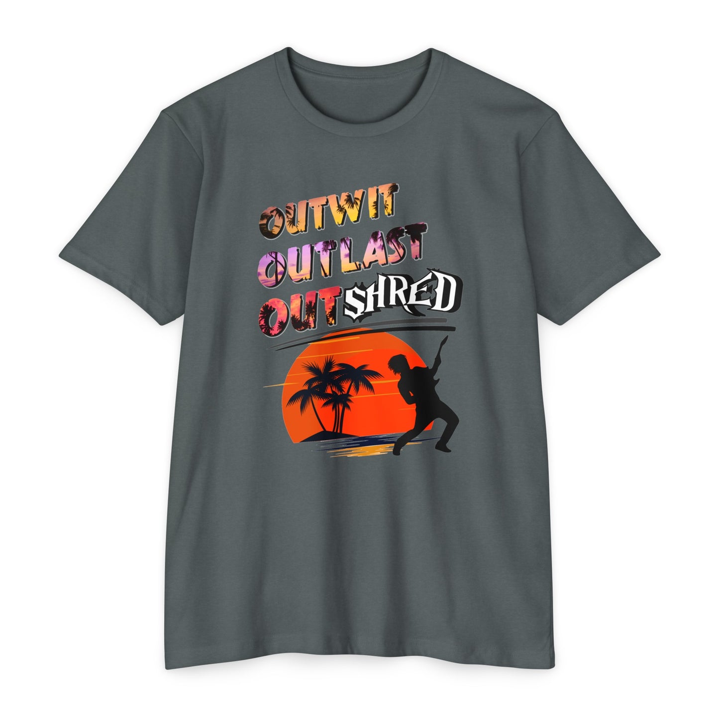 Survivor TV Outwit Outlast OutSHRED | Jersey Tee | Survivor TV | Rock and Roll | New Design | 2024 | TV | Guitar | Birthday Gift | Boy | Son