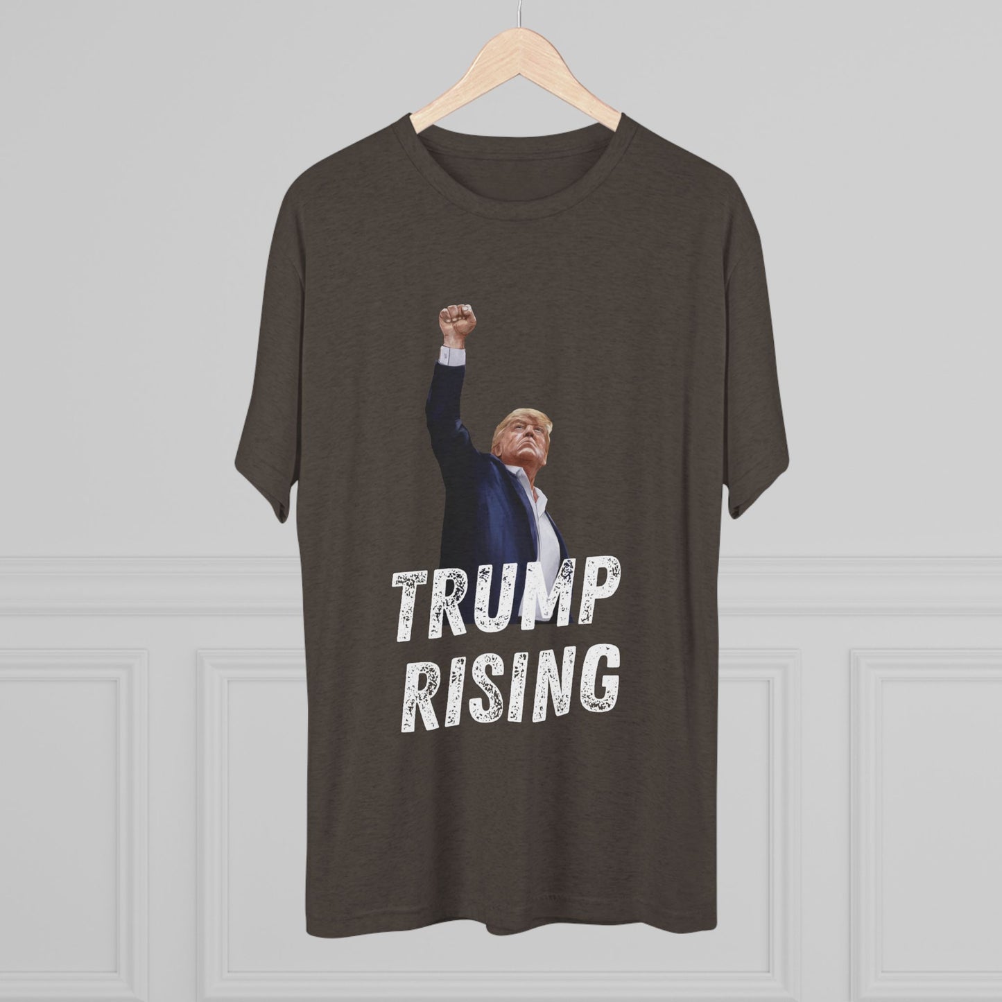 Donald Trump Shirt, Trump Shot Shirt, Trump Assassination Shirt, Trump 2024 T-Shirt, Unisex Tri-Blend Crew Tee, President Trump, Trump Rising