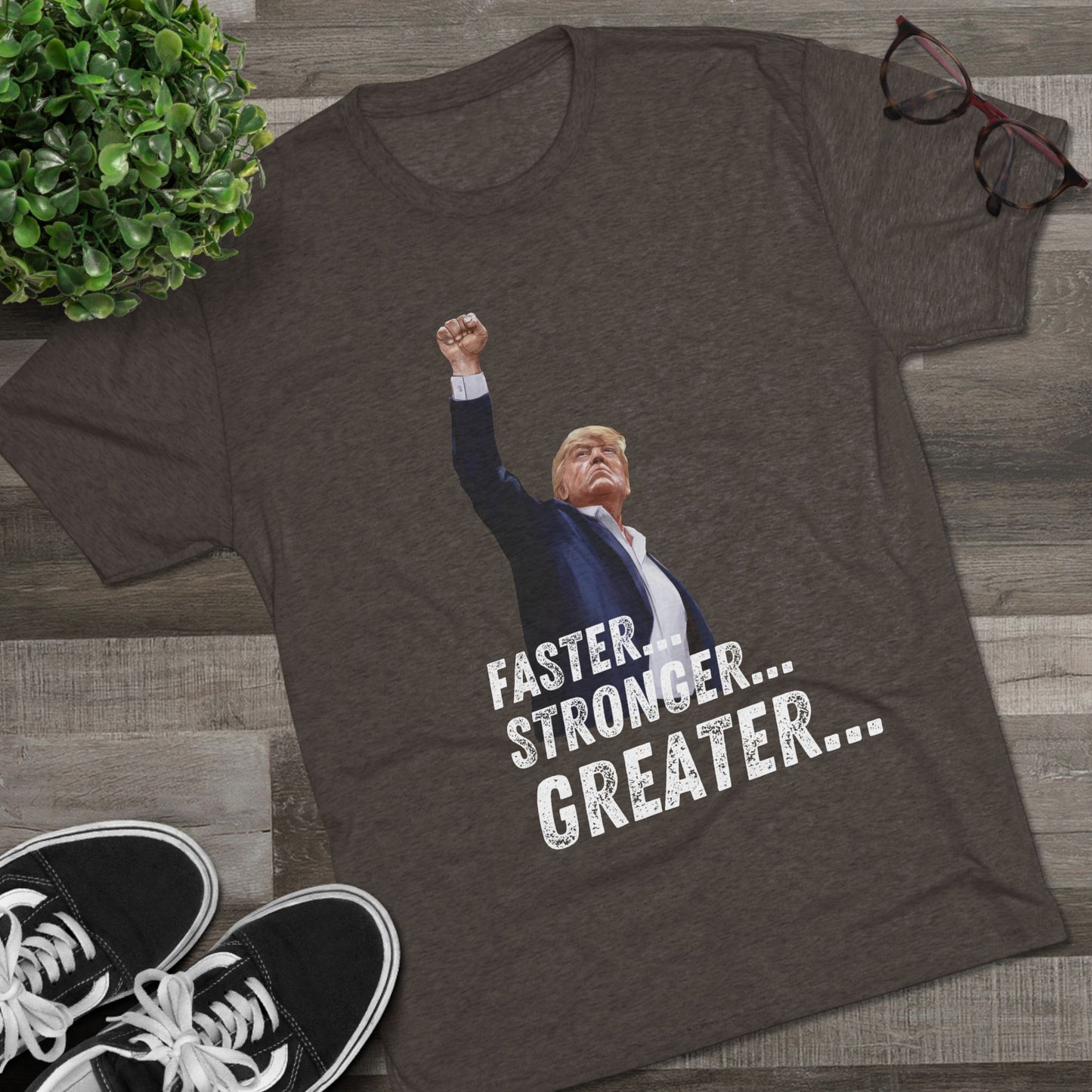 Bionic Donald Trump Shirt, Trump Shot Shirt, Trump Assassination Shirt, Trump 2024 T-Shirt, Unisex Tri-Blend Crew Tee, Six Million Dollar Man