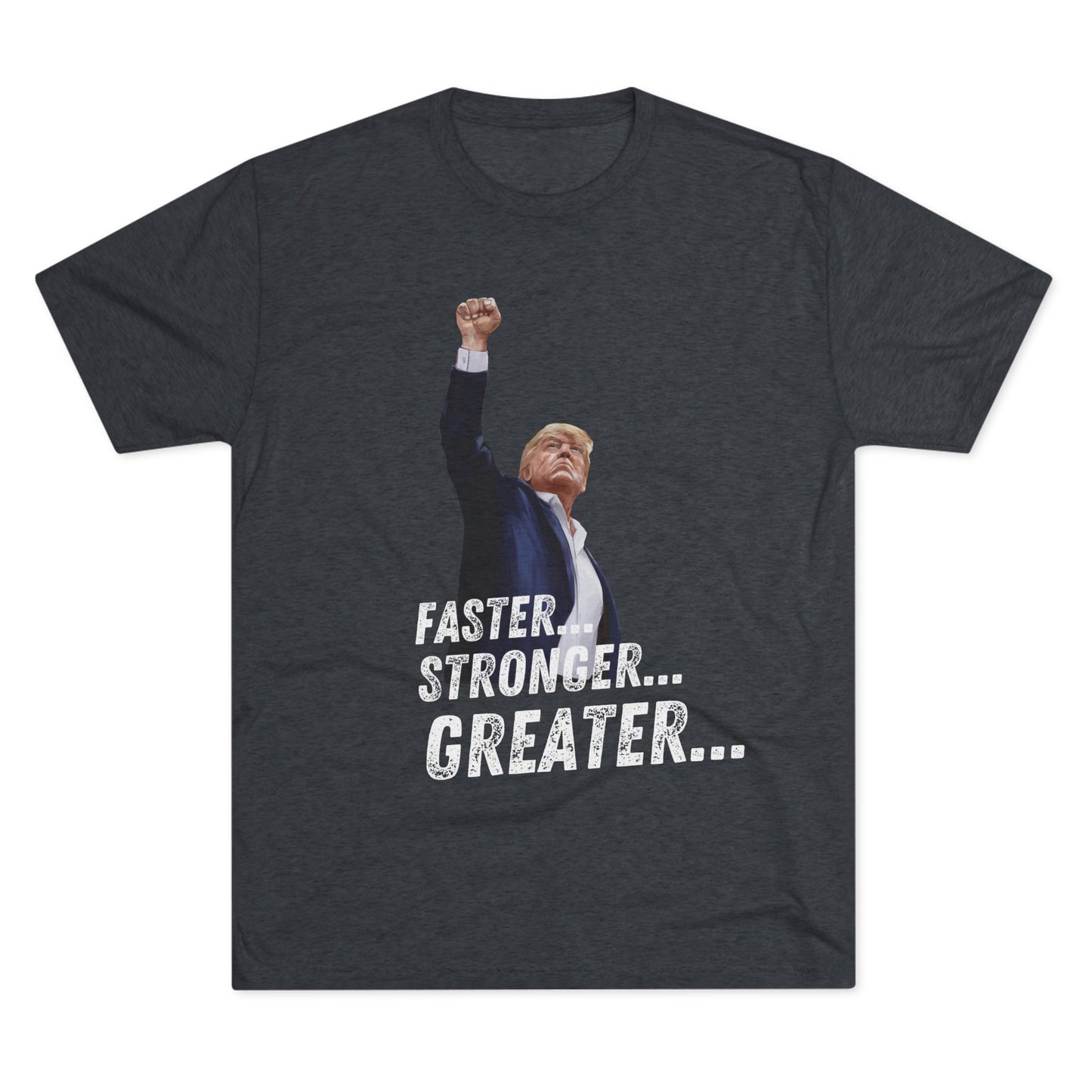 Bionic Donald Trump Shirt, Trump Shot Shirt, Trump Assassination Shirt, Trump 2024 T-Shirt, Unisex Tri-Blend Crew Tee, Six Million Dollar Man