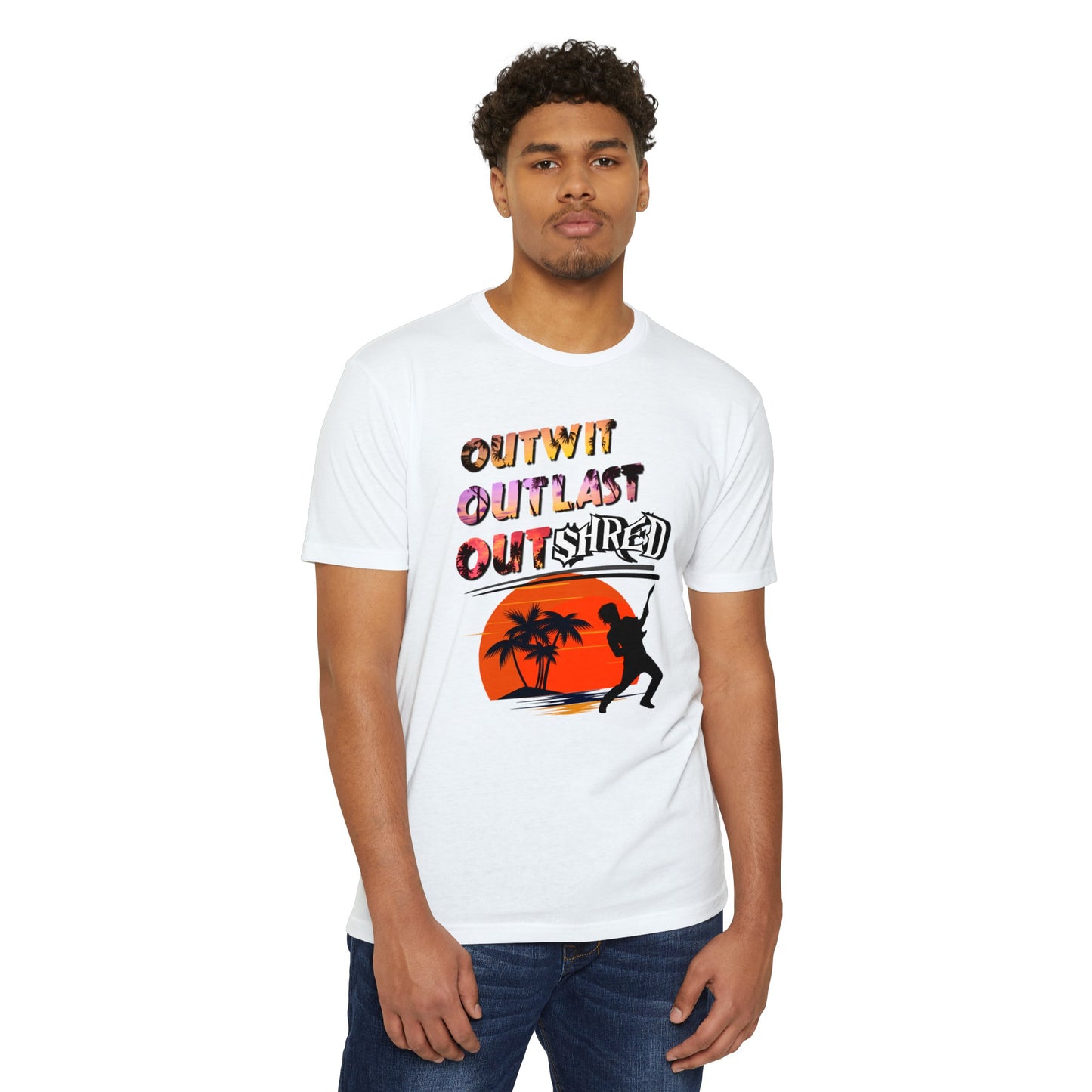 Survivor TV Outwit Outlast OutSHRED | Jersey Tee | Survivor TV | Rock and Roll | New Design | 2024 | TV | Guitar | Birthday Gift | Boy | Son