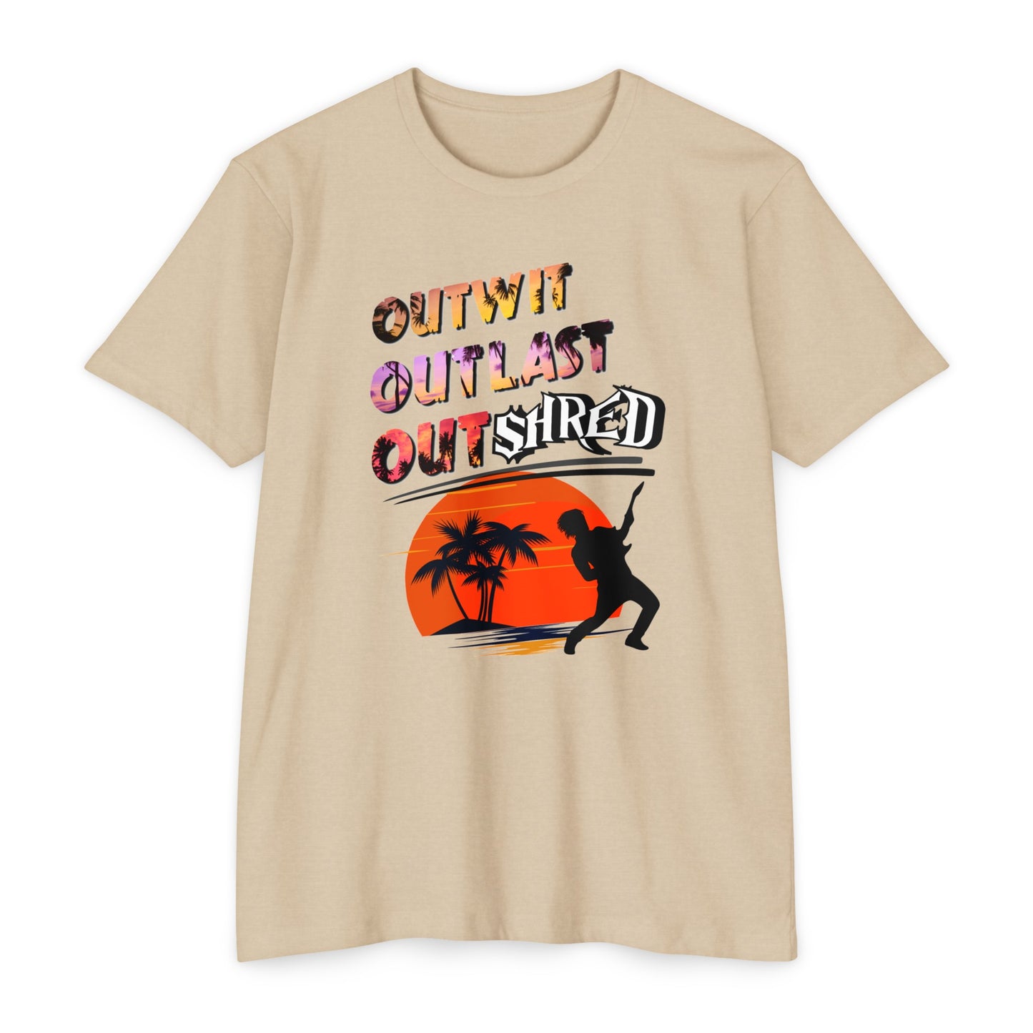 Survivor TV Outwit Outlast OutSHRED | Jersey Tee | Survivor TV | Rock and Roll | New Design | 2024 | TV | Guitar | Birthday Gift | Boy | Son