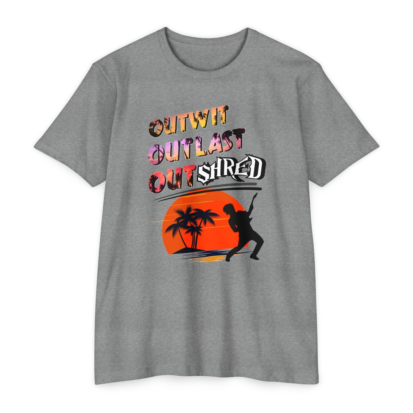 Survivor TV Outwit Outlast OutSHRED | Jersey Tee | Survivor TV | Rock and Roll | New Design | 2024 | TV | Guitar | Birthday Gift | Boy | Son