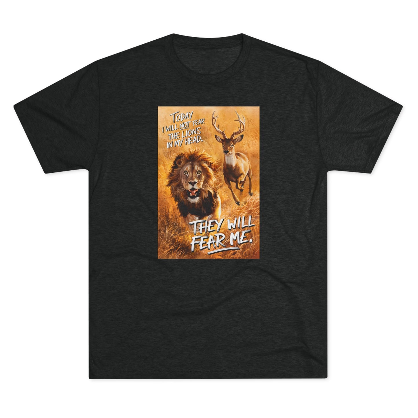 Fearless Pursuit Lions Fear Me | Unisex Tri-Blend Crew Tee | No Fear | New | 2024 | Summer | Gift | Birthday Gift | Courage | Bold