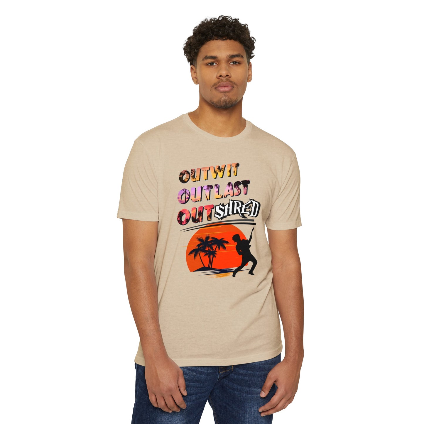 Survivor TV Outwit Outlast OutSHRED | Jersey Tee | Survivor TV | Rock and Roll | New Design | 2024 | TV | Guitar | Birthday Gift | Boy | Son