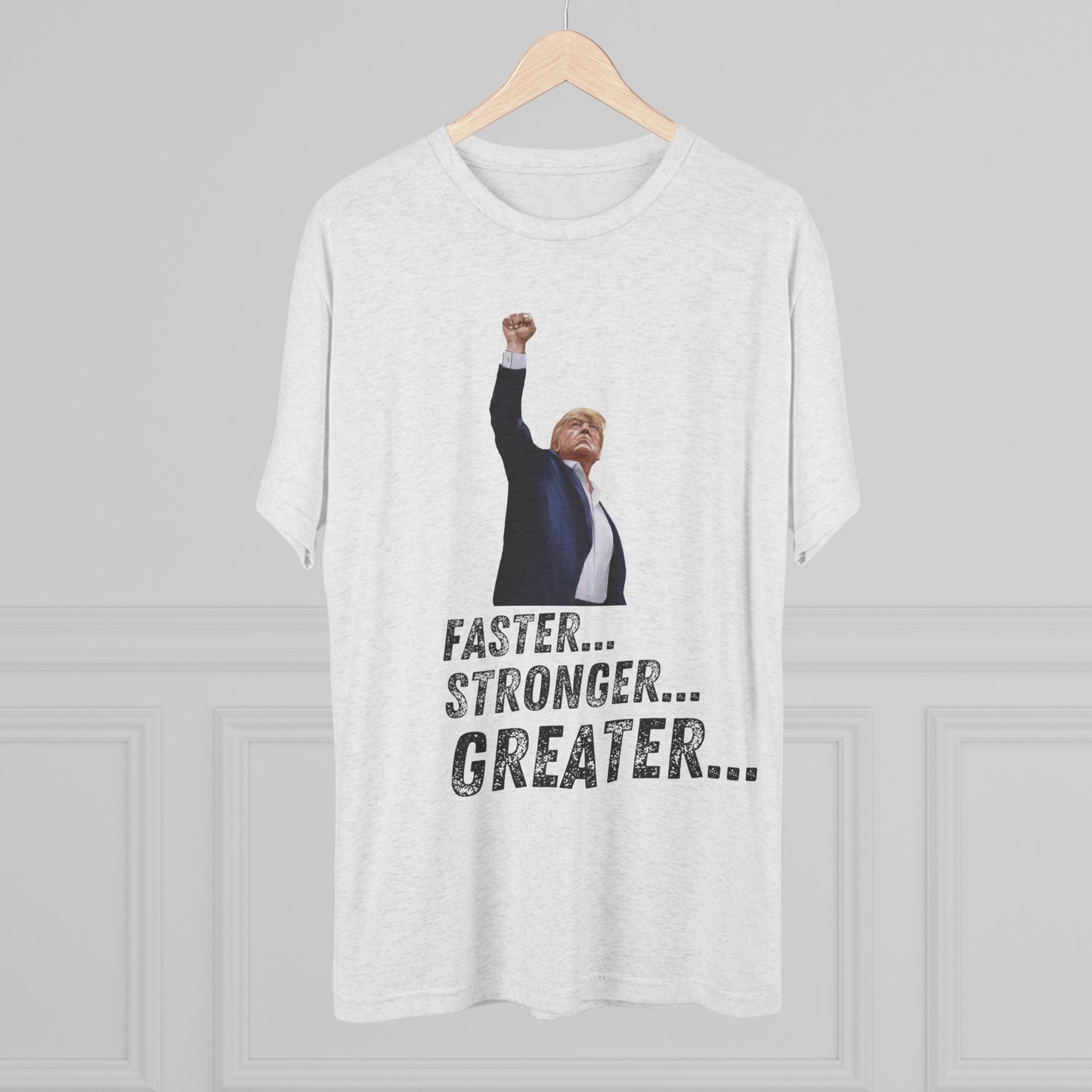 Bionic Donald Trump Shirt, Trump Shot Shirt, Trump Assassination Shirt, Trump 2024 T-Shirt, Unisex Tri-Blend Crew Tee, Six Million Dollar Man