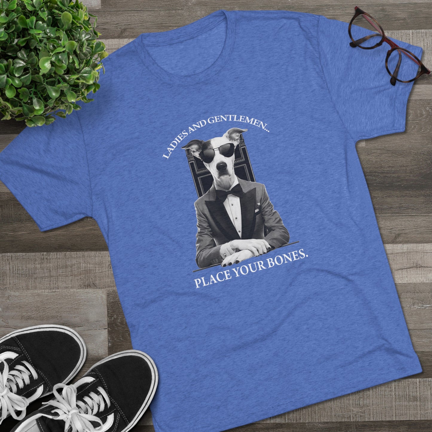 Cool Pup Casino Shirt | Unisex Tri-Blend Crew Tee | Dog Lover | Fun | New Design | 2024 | Summer | Gift | Birthday Gift | Pet Lover | Bones