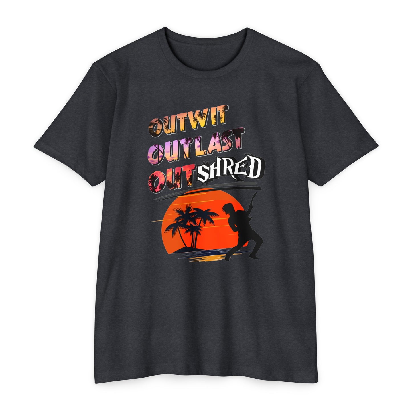 Survivor TV Outwit Outlast OutSHRED | Jersey Tee | Survivor TV | Rock and Roll | New Design | 2024 | TV | Guitar | Birthday Gift | Boy | Son