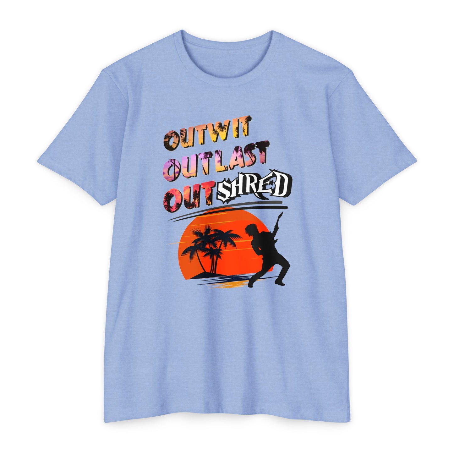 Survivor TV Outwit Outlast OutSHRED | Jersey Tee | Survivor TV | Rock and Roll | New Design | 2024 | TV | Guitar | Birthday Gift | Boy | Son