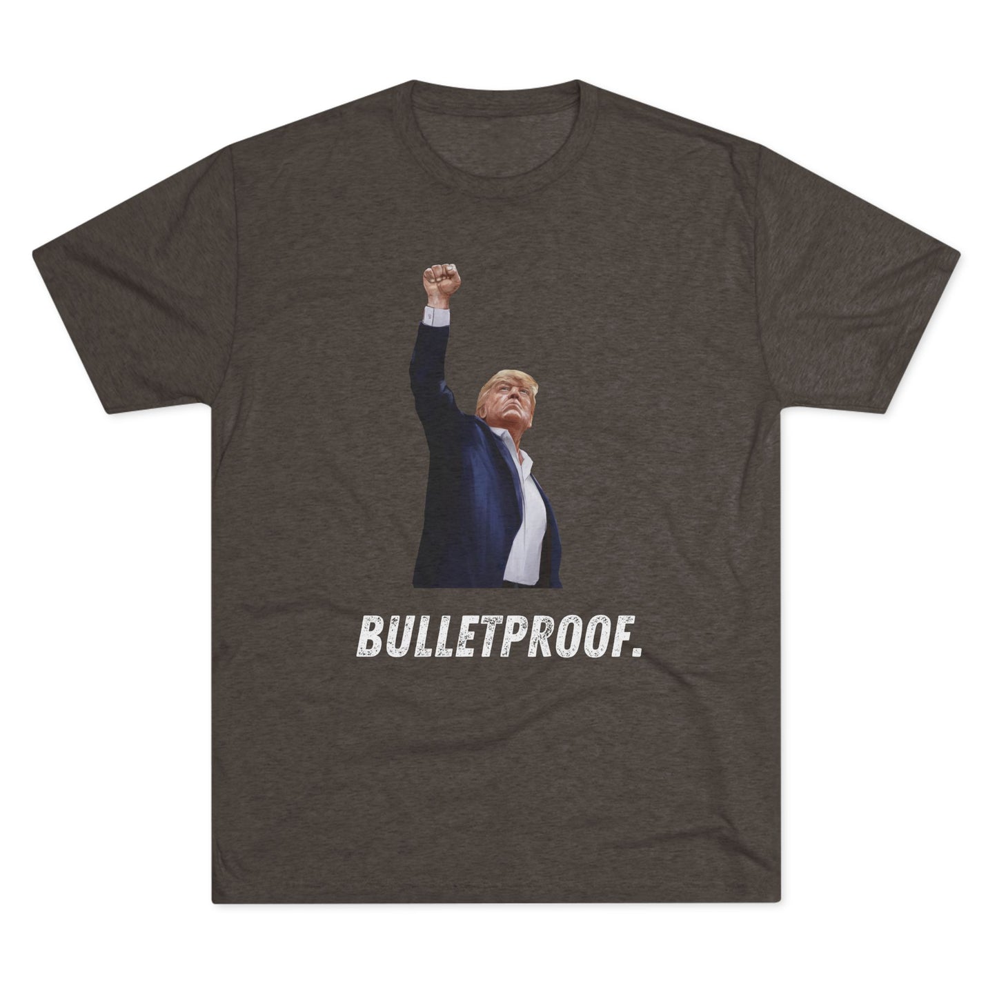 Bulletproof Donald Trump Shirt, Trump Shot Shirt, Trump Assassination Shirt, Trump 2024 T-Shirt, Unisex Tri-Blend Crew Tee, President Trump