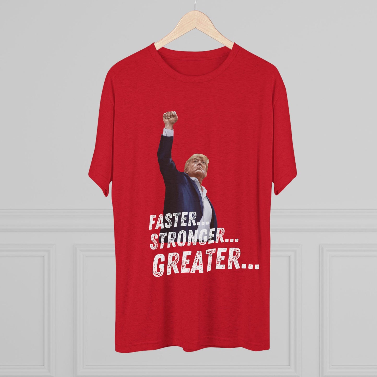 Bionic Donald Trump Shirt, Trump Shot Shirt, Trump Assassination Shirt, Trump 2024 T-Shirt, Unisex Tri-Blend Crew Tee, Six Million Dollar Man