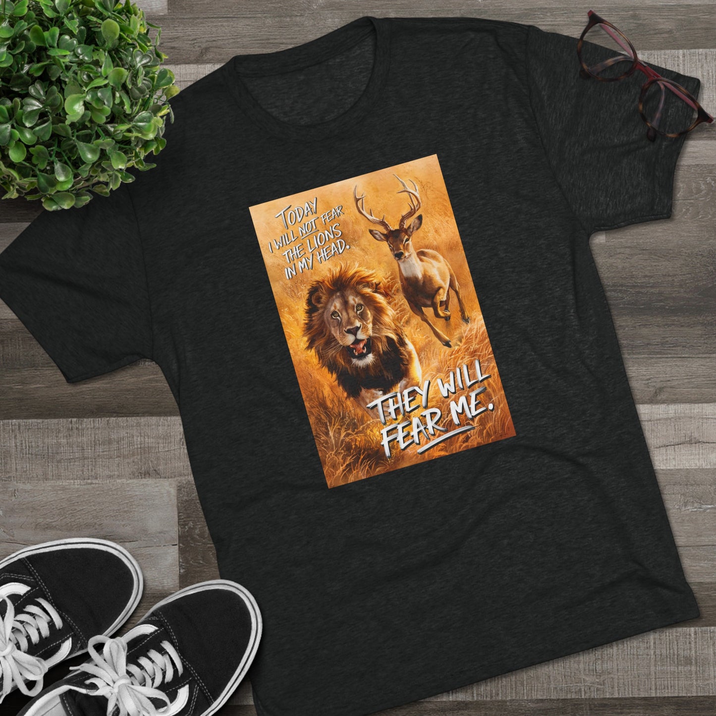 Fearless Pursuit Lions Fear Me | Unisex Tri-Blend Crew Tee | No Fear | New | 2024 | Summer | Gift | Birthday Gift | Courage | Bold