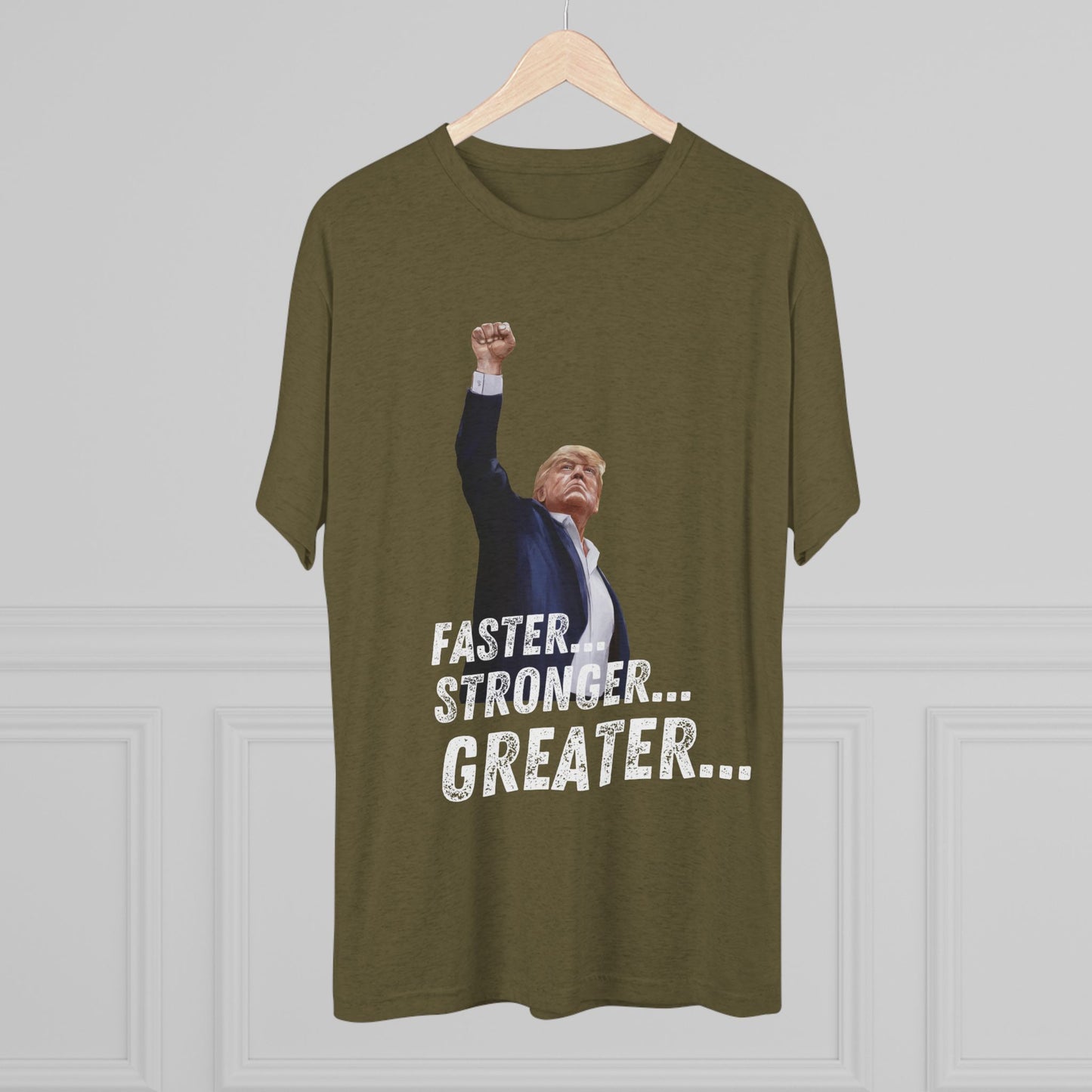 Bionic Donald Trump Shirt, Trump Shot Shirt, Trump Assassination Shirt, Trump 2024 T-Shirt, Unisex Tri-Blend Crew Tee, Six Million Dollar Man