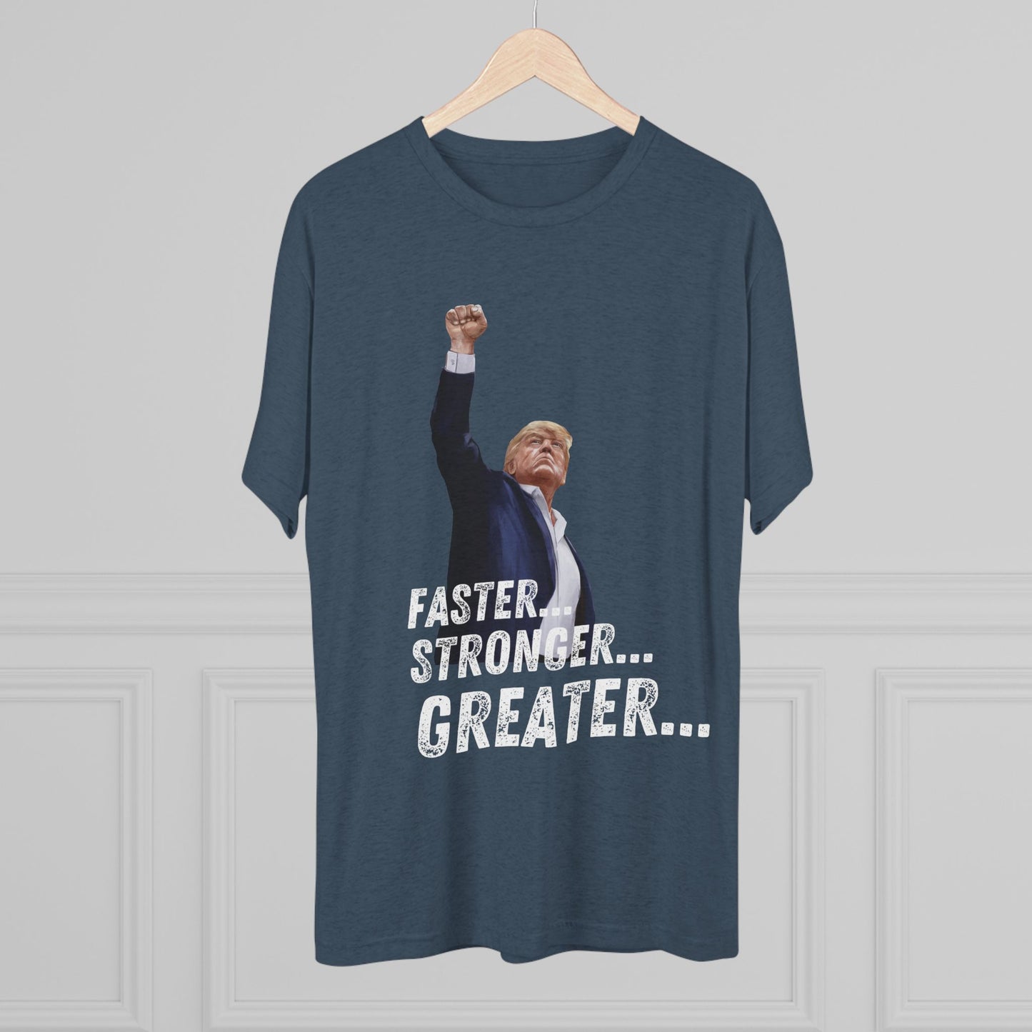 Bionic Donald Trump Shirt, Trump Shot Shirt, Trump Assassination Shirt, Trump 2024 T-Shirt, Unisex Tri-Blend Crew Tee, Six Million Dollar Man