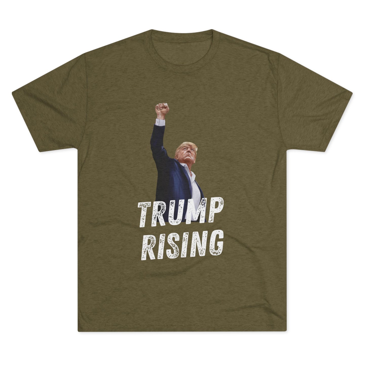 Donald Trump Shirt, Trump Shot Shirt, Trump Assassination Shirt, Trump 2024 T-Shirt, Unisex Tri-Blend Crew Tee, President Trump, Trump Rising