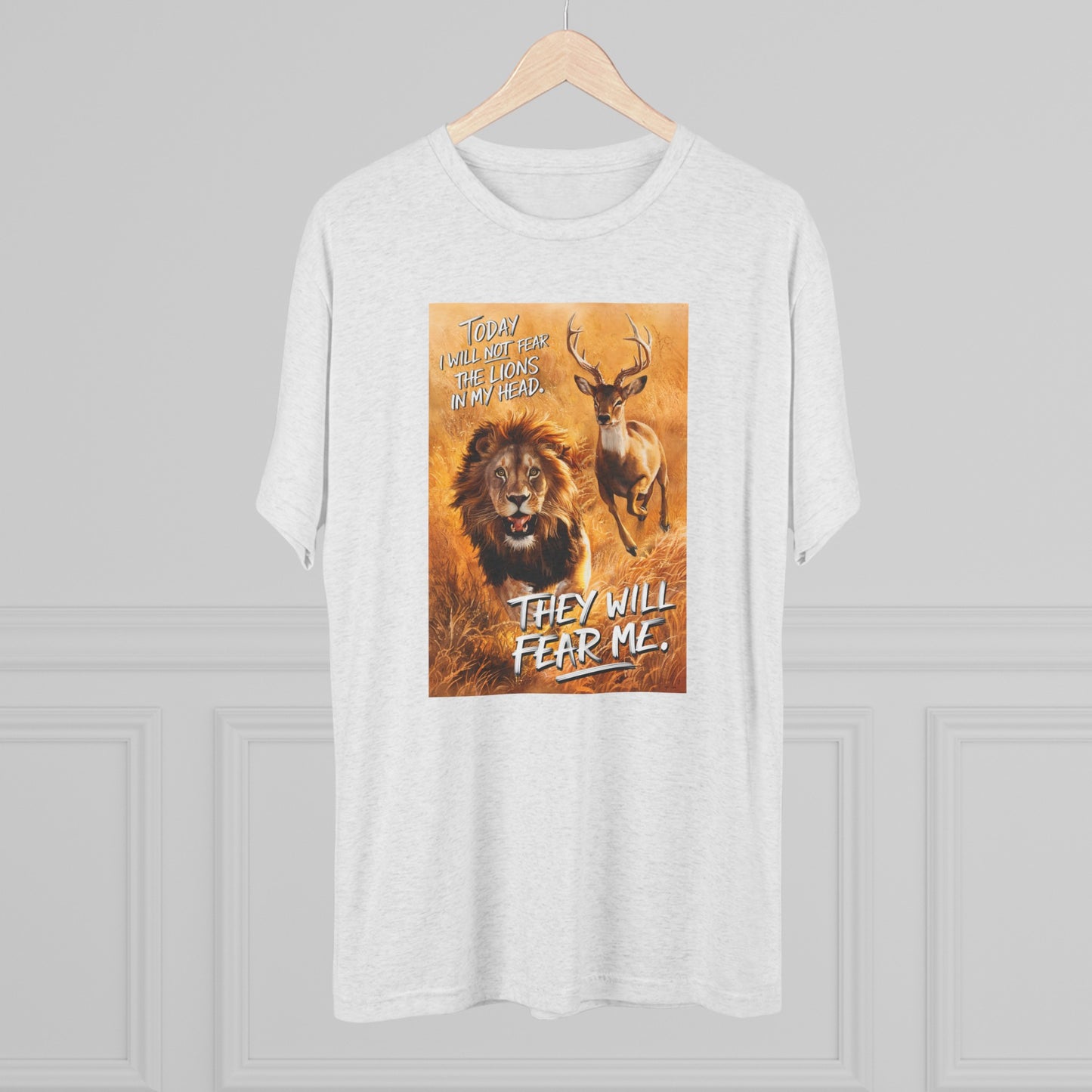 Fearless Pursuit Lions Fear Me | Unisex Tri-Blend Crew Tee | No Fear | New | 2024 | Summer | Gift | Birthday Gift | Courage | Bold