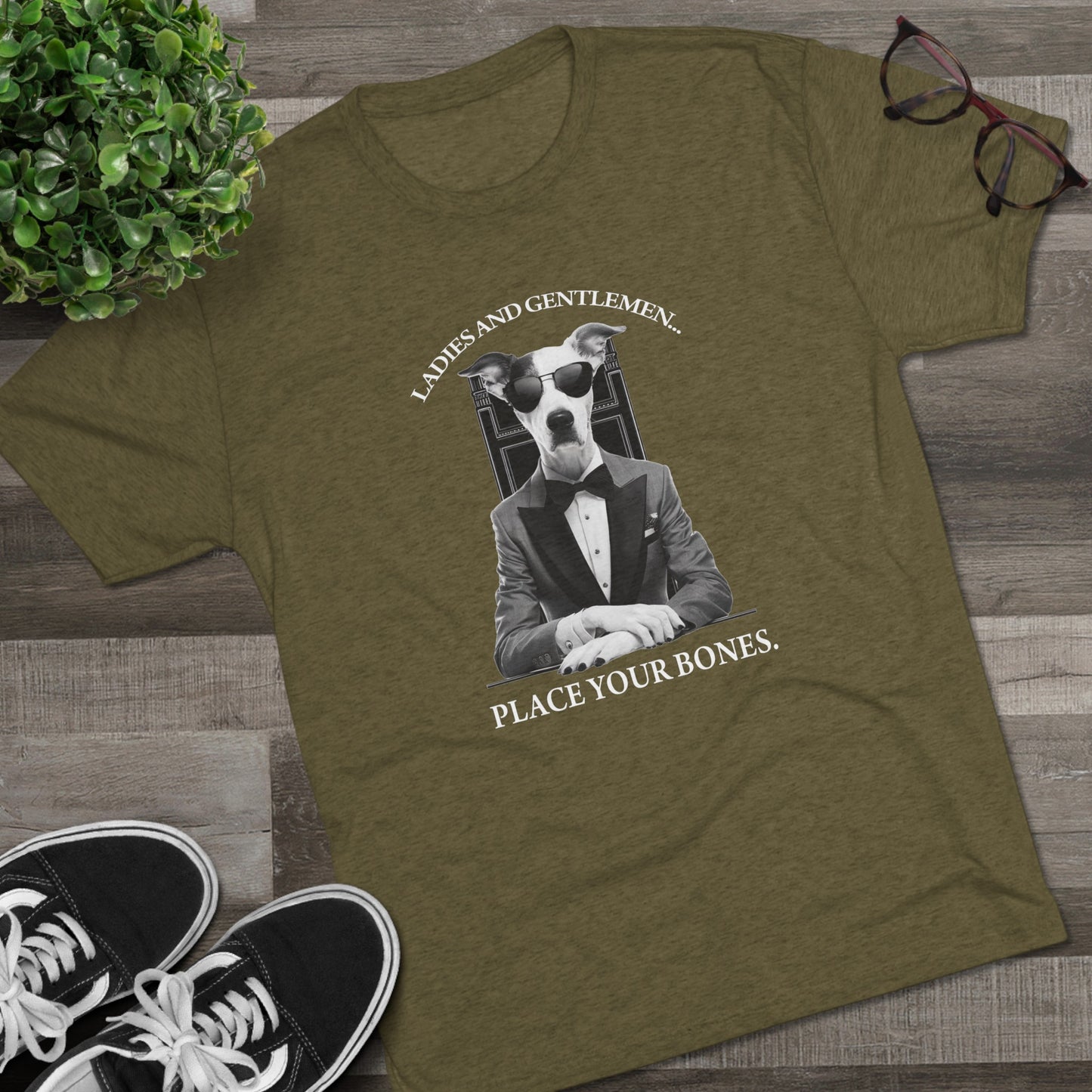 Cool Pup Casino Shirt | Unisex Tri-Blend Crew Tee | Dog Lover | Fun | New Design | 2024 | Summer | Gift | Birthday Gift | Pet Lover | Bones