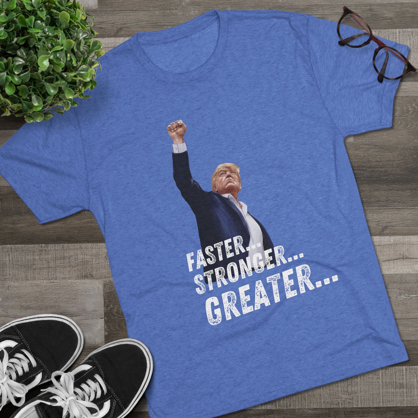 Bionic Donald Trump Shirt, Trump Shot Shirt, Trump Assassination Shirt, Trump 2024 T-Shirt, Unisex Tri-Blend Crew Tee, Six Million Dollar Man