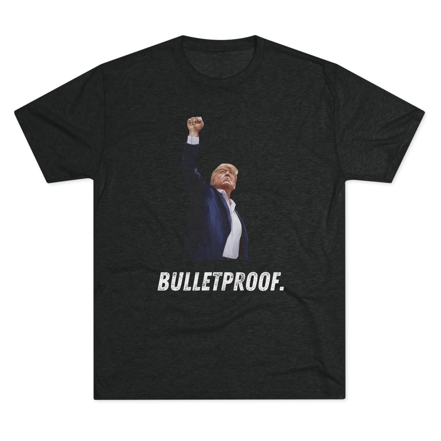 Bulletproof Donald Trump Shirt, Trump Shot Shirt, Trump Assassination Shirt, Trump 2024 T-Shirt, Unisex Tri-Blend Crew Tee, President Trump