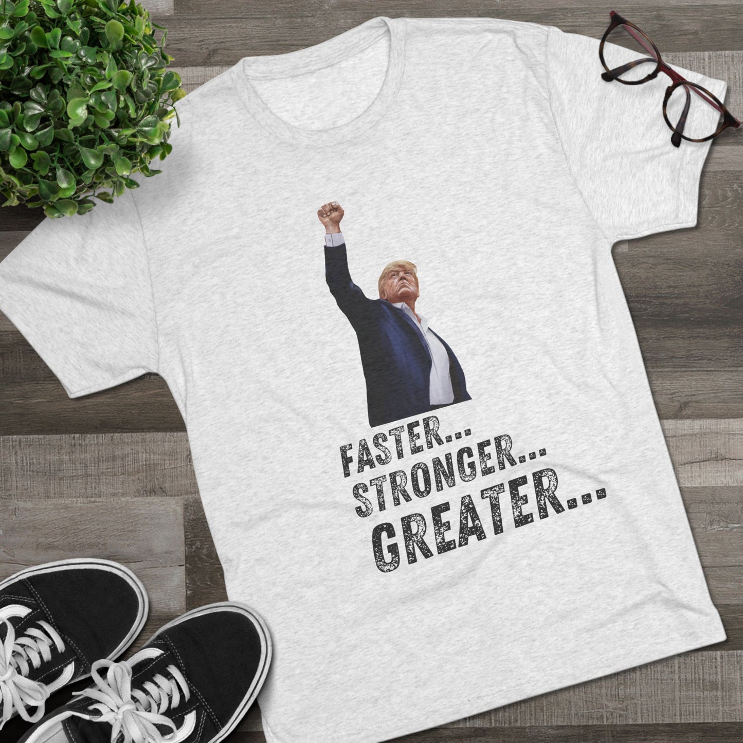 Bionic Donald Trump Shirt, Trump Shot Shirt, Trump Assassination Shirt, Trump 2024 T-Shirt, Unisex Tri-Blend Crew Tee, Six Million Dollar Man