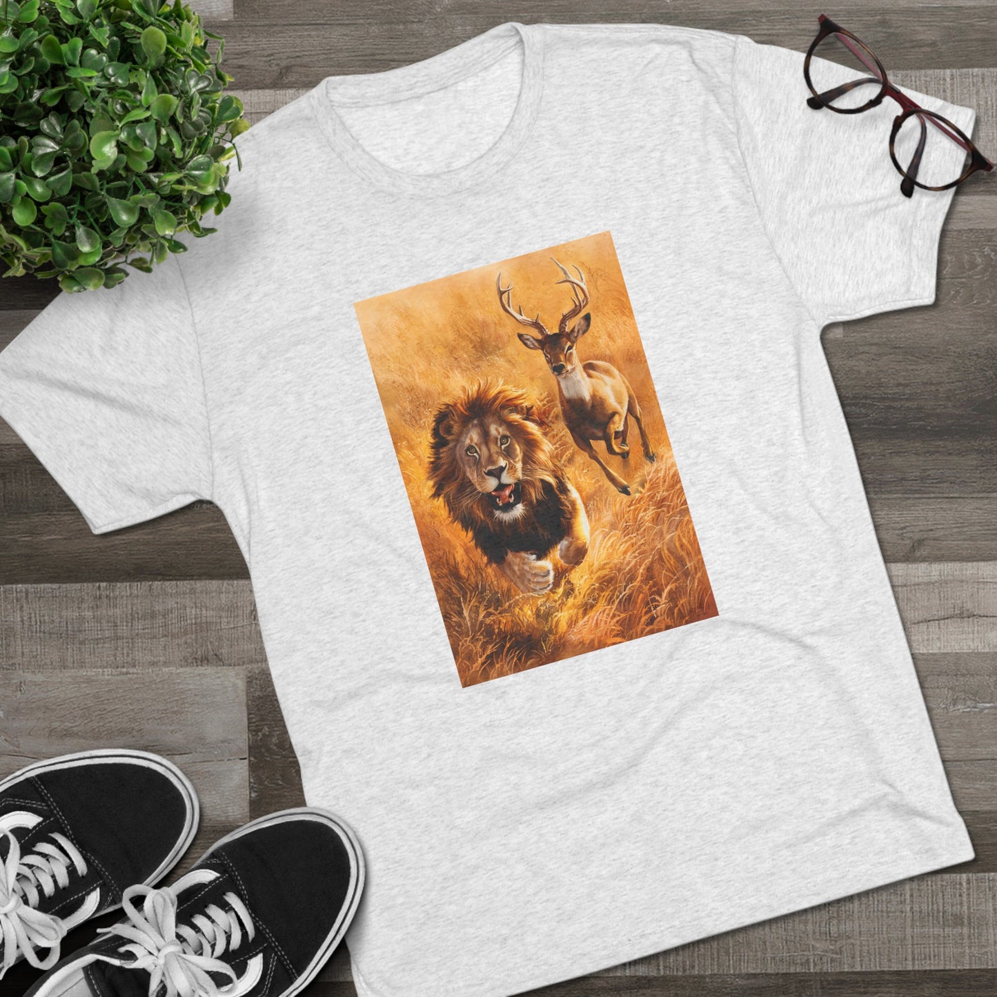 Fearless Pursuit - Lions Fear Me | Unisex Tri-Blend Crew Tee | No Fear | New | 2024 | Summer | Gift | Birthday Gift | Courage | Bold