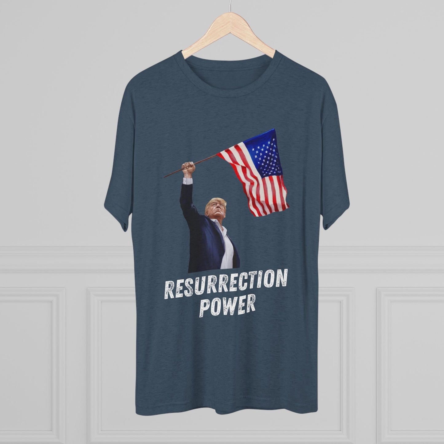 RESURRECTION POWER. Donald Trump Flag Shirt, Trump Shot Shirt, Trump Assassination, Trump 2024 T-Shirt, President Trump