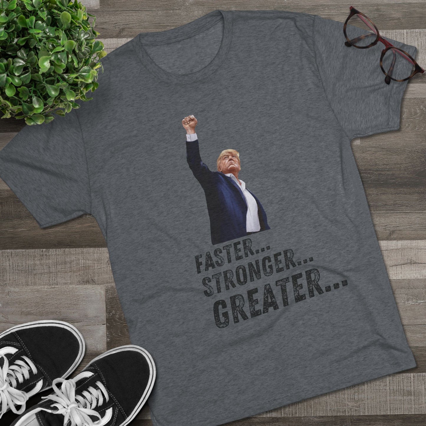 Bionic Donald Trump Shirt, Trump Shot Shirt, Trump Assassination Shirt, Trump 2024 T-Shirt, Unisex Tri-Blend Crew Tee, Six Million Dollar Man