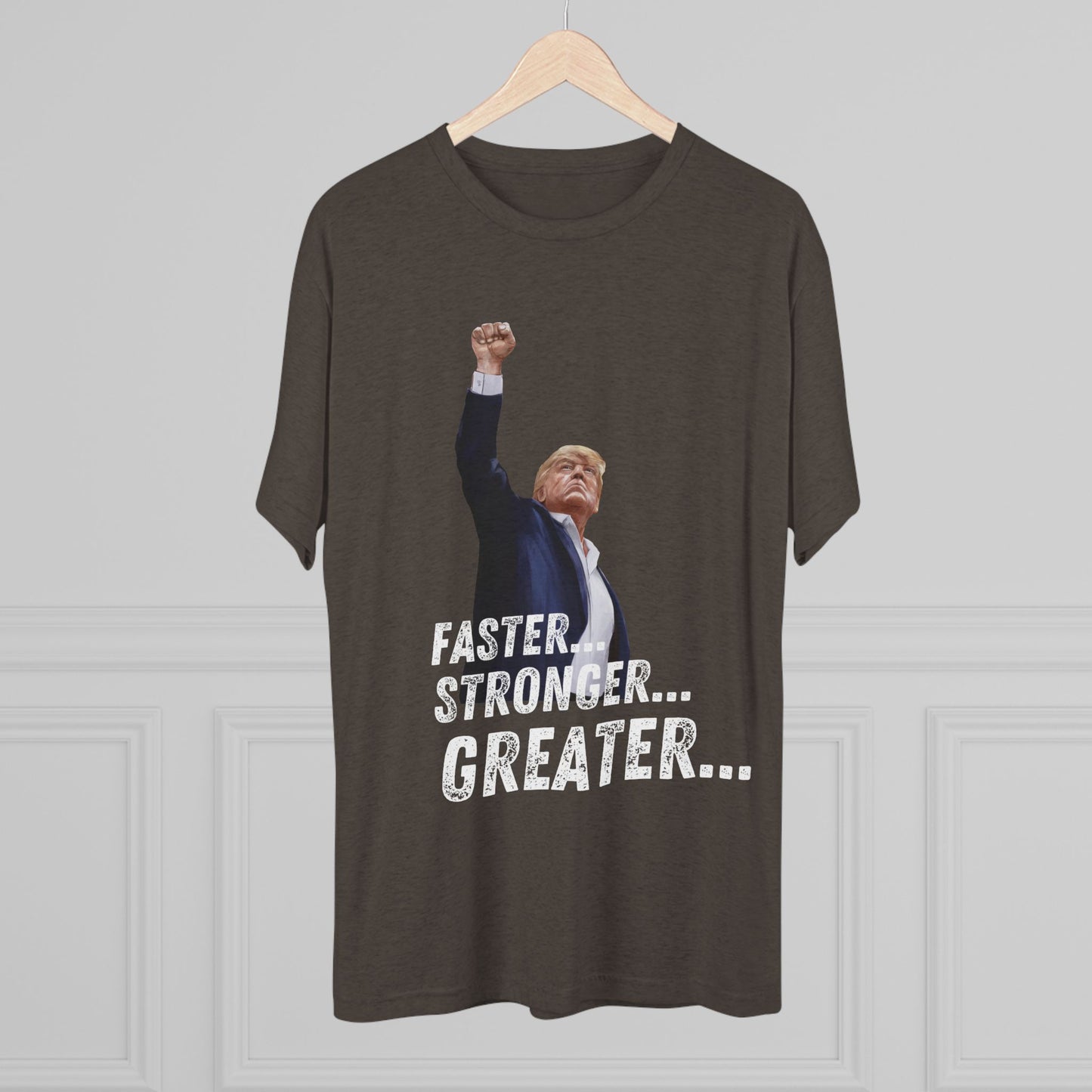 Bionic Donald Trump Shirt, Trump Shot Shirt, Trump Assassination Shirt, Trump 2024 T-Shirt, Unisex Tri-Blend Crew Tee, Six Million Dollar Man