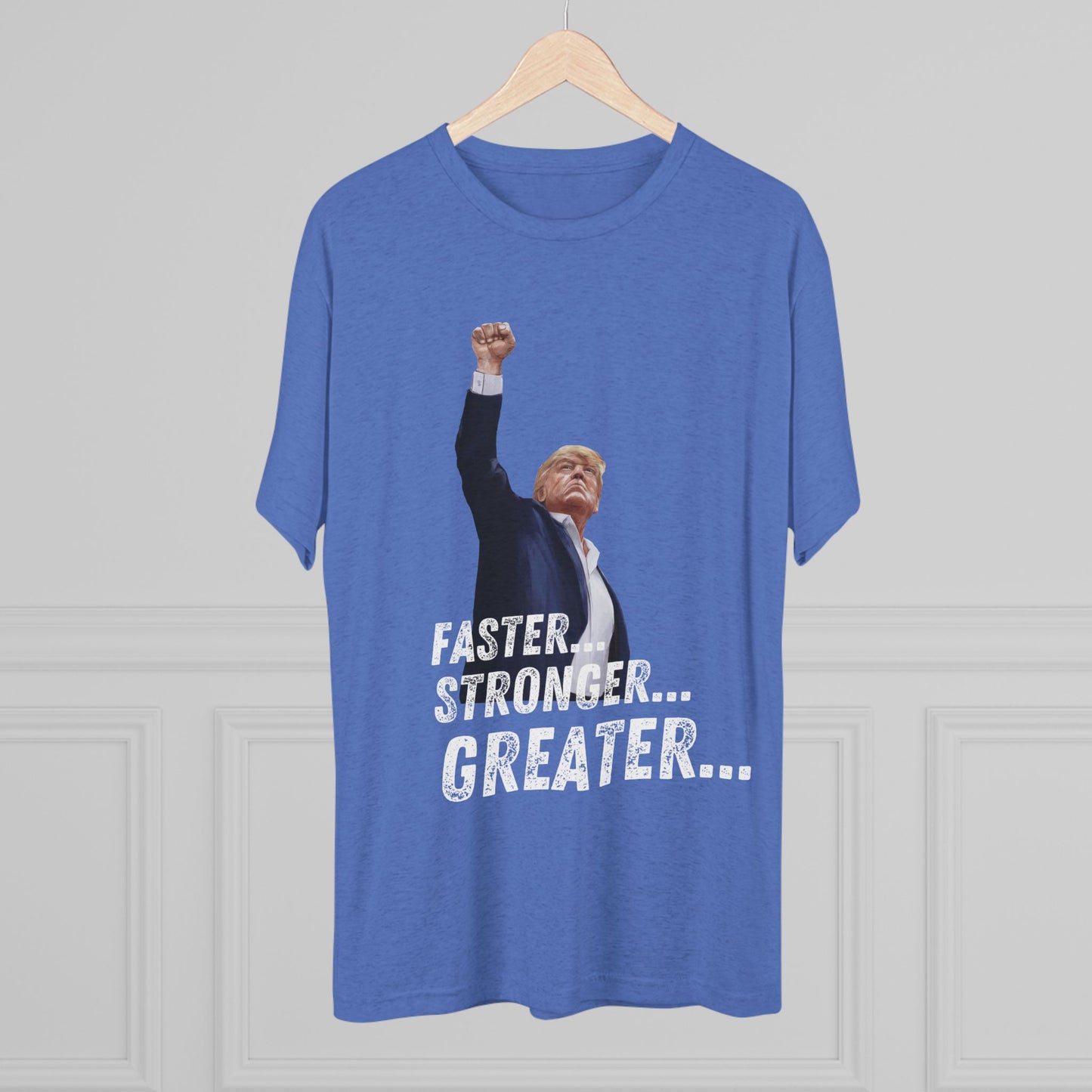 Bionic Donald Trump Shirt, Trump Shot Shirt, Trump Assassination Shirt, Trump 2024 T-Shirt, Unisex Tri-Blend Crew Tee, Six Million Dollar Man