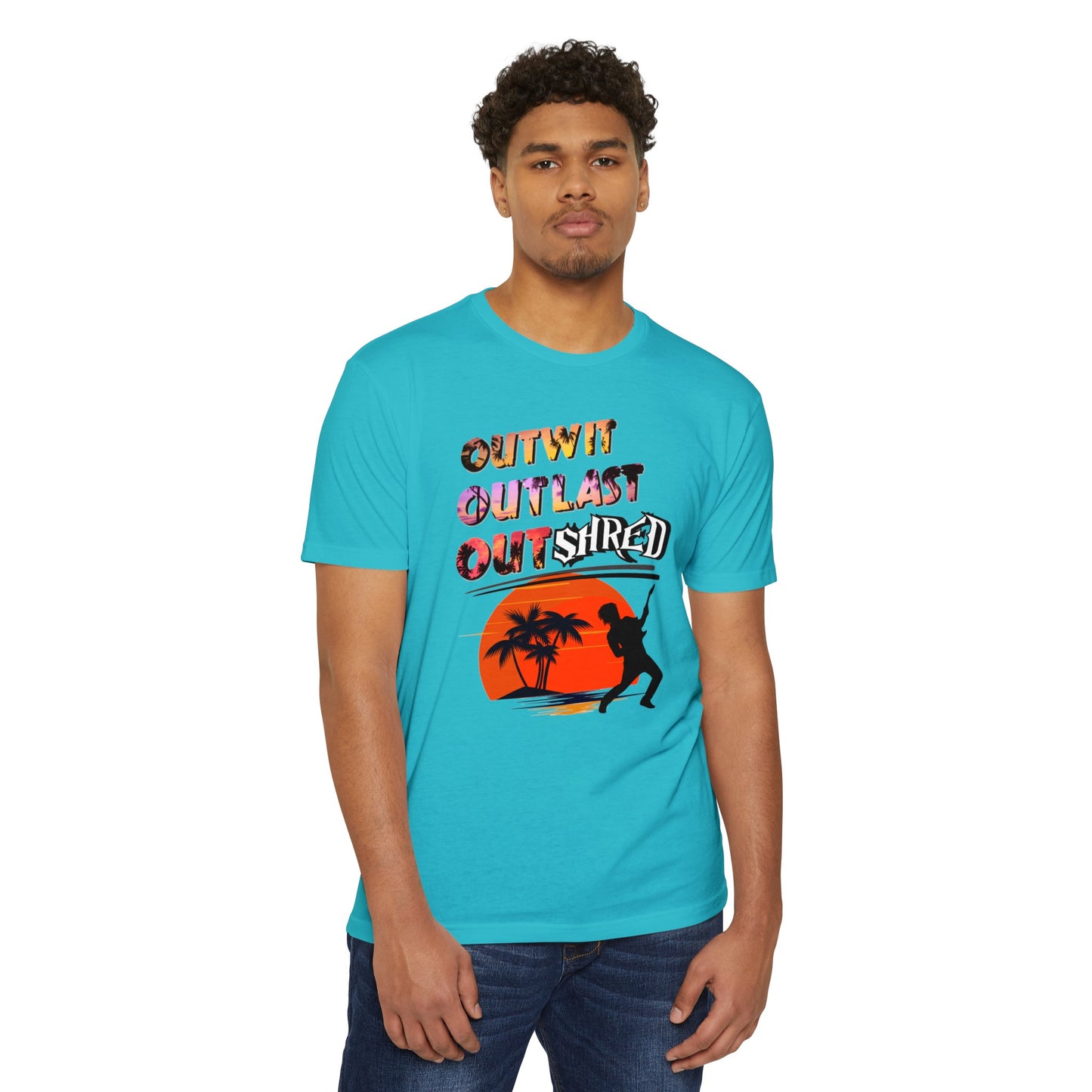 Survivor TV Outwit Outlast OutSHRED | Jersey Tee | Survivor TV | Rock and Roll | New Design | 2024 | TV | Guitar | Birthday Gift | Boy | Son