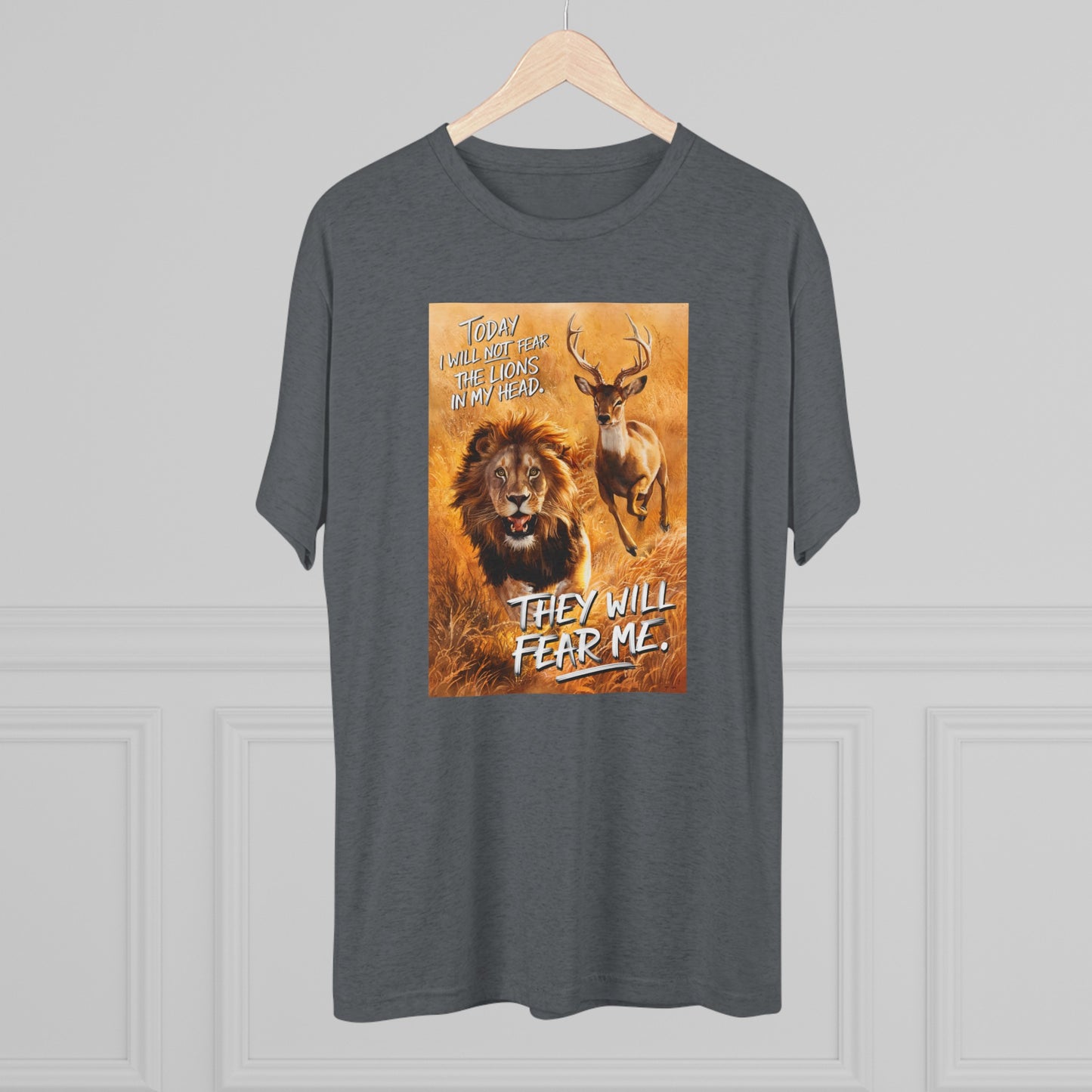 Fearless Pursuit Lions Fear Me | Unisex Tri-Blend Crew Tee | No Fear | New | 2024 | Summer | Gift | Birthday Gift | Courage | Bold