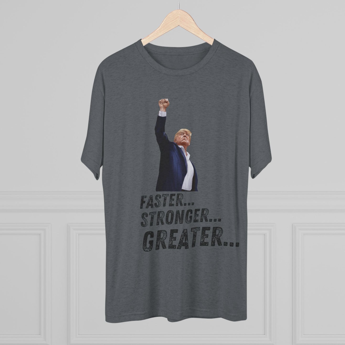 Bionic Donald Trump Shirt, Trump Shot Shirt, Trump Assassination Shirt, Trump 2024 T-Shirt, Unisex Tri-Blend Crew Tee, Six Million Dollar Man