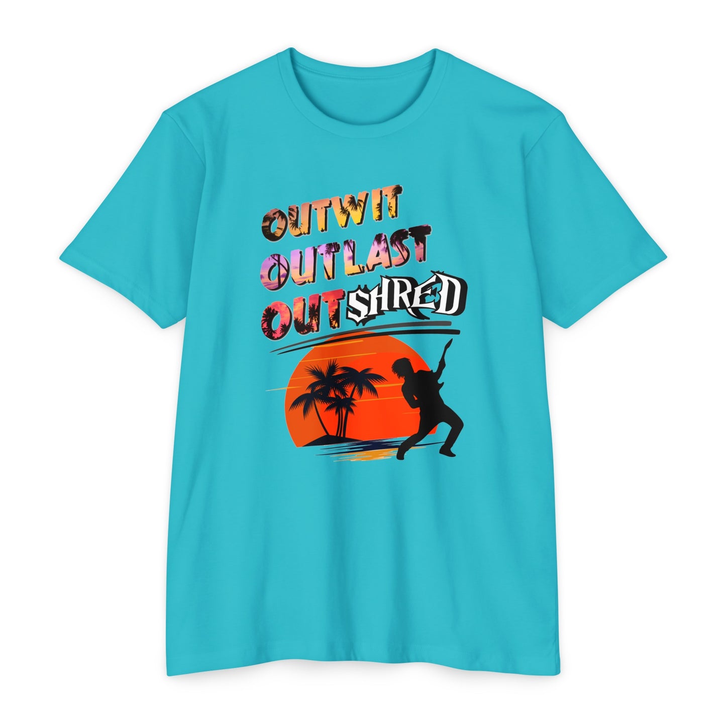 Survivor TV Outwit Outlast OutSHRED | Jersey Tee | Survivor TV | Rock and Roll | New Design | 2024 | TV | Guitar | Birthday Gift | Boy | Son