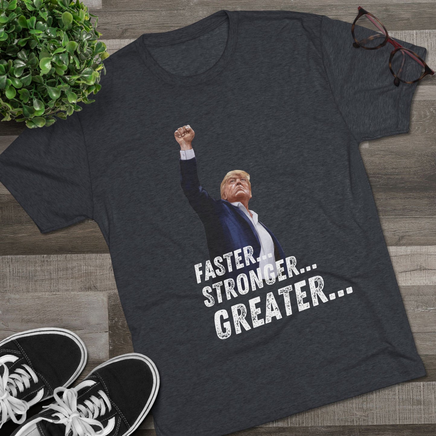 Bionic Donald Trump Shirt, Trump Shot Shirt, Trump Assassination Shirt, Trump 2024 T-Shirt, Unisex Tri-Blend Crew Tee, Six Million Dollar Man