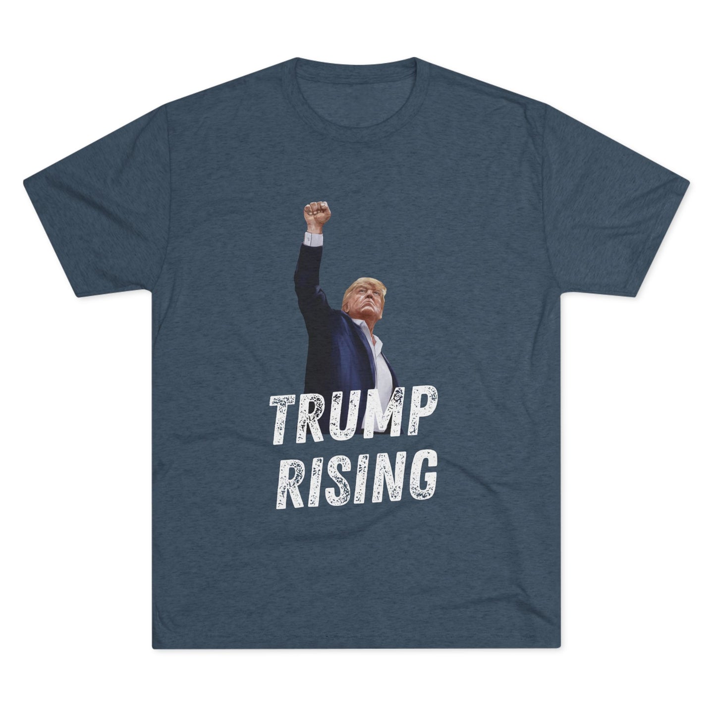 Donald Trump Shirt, Trump Shot Shirt, Trump Assassination Shirt, Trump 2024 T-Shirt, Unisex Tri-Blend Crew Tee, President Trump, Trump Rising