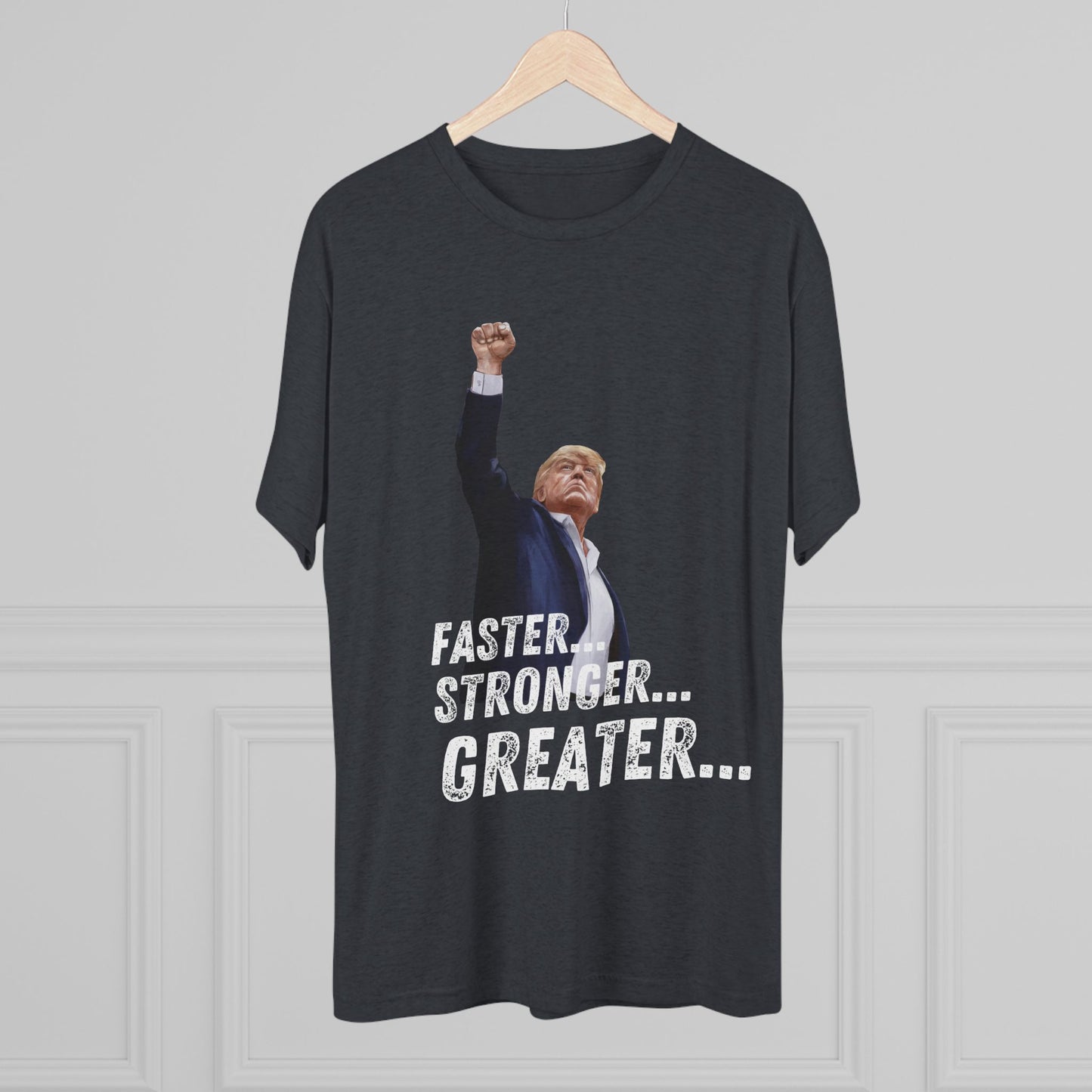 Bionic Donald Trump Shirt, Trump Shot Shirt, Trump Assassination Shirt, Trump 2024 T-Shirt, Unisex Tri-Blend Crew Tee, Six Million Dollar Man