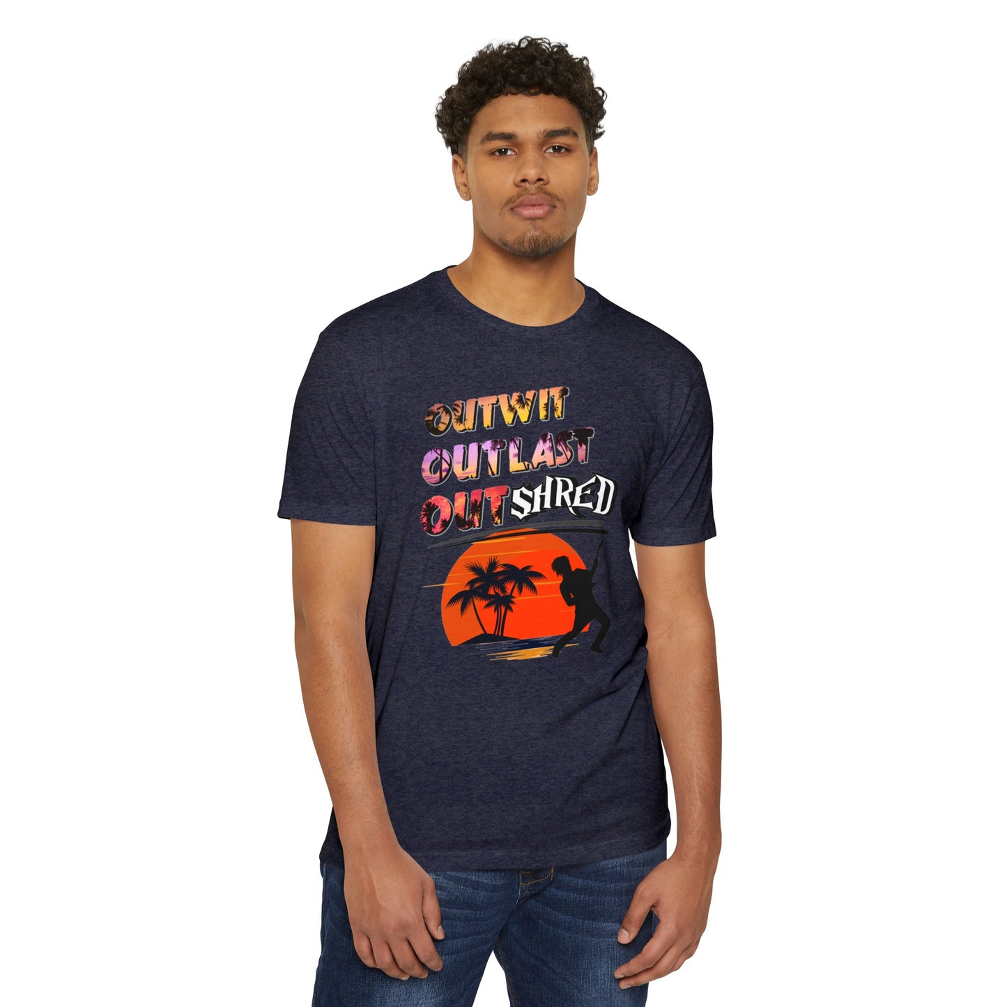 Survivor TV Outwit Outlast OutSHRED | Jersey Tee | Survivor TV | Rock and Roll | New Design | 2024 | TV | Guitar | Birthday Gift | Boy | Son