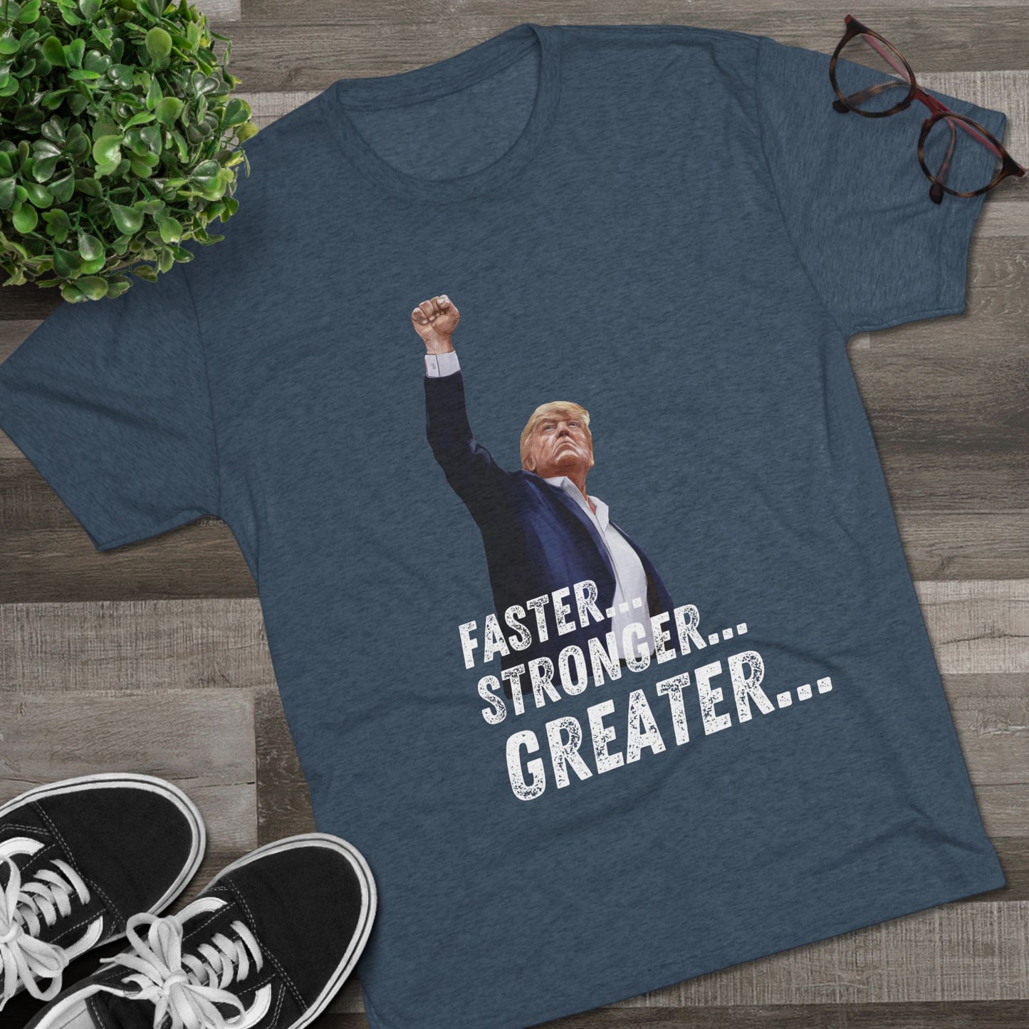 Bionic Donald Trump Shirt, Trump Shot Shirt, Trump Assassination Shirt, Trump 2024 T-Shirt, Unisex Tri-Blend Crew Tee, Six Million Dollar Man
